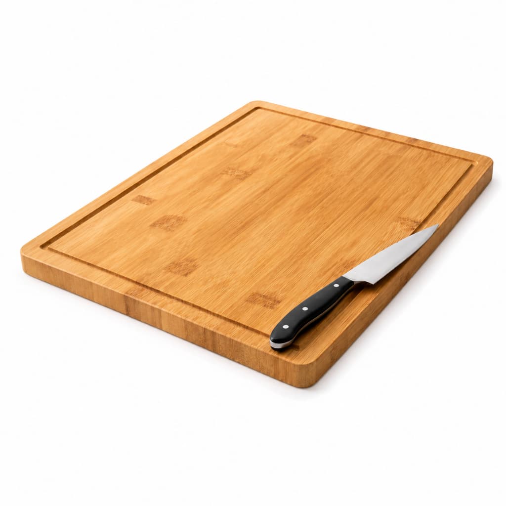 Tabua De Churrasco Material Bambu 40cmx34cmx03cm
