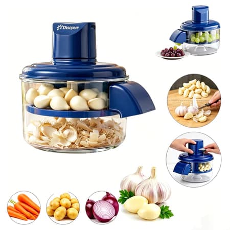 Descascador Elétrico Automatico Portátil 127/220V Cozinha Descascar Alho Uvas Frutas Tomate Legumes