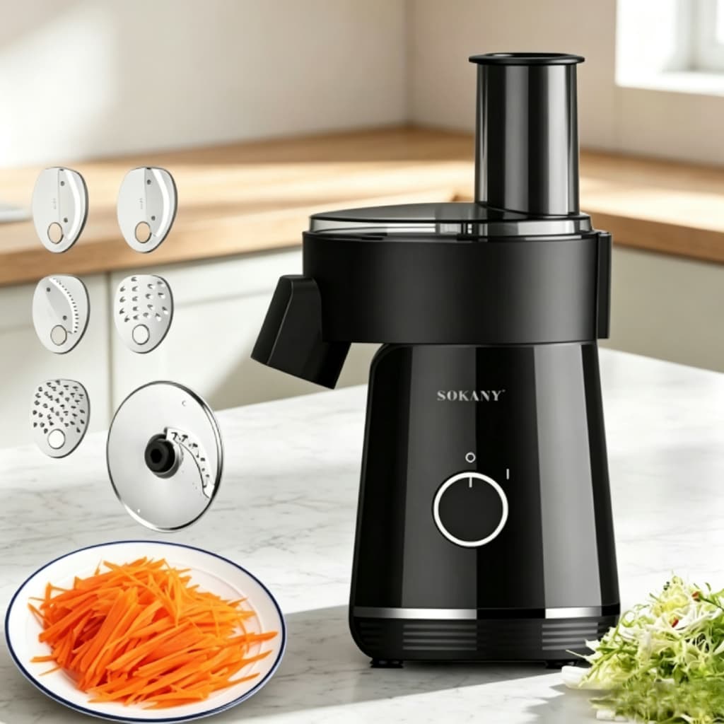 Ralador Elétrico De Queijo 200w Prático E Versátil Preto, Ralador Elétrico de Legumes e Queijo 200W Preto Multifuncional