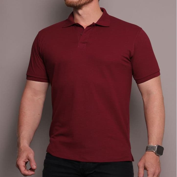 Camisa Polo Masculina Algodão Básica Manga Curta