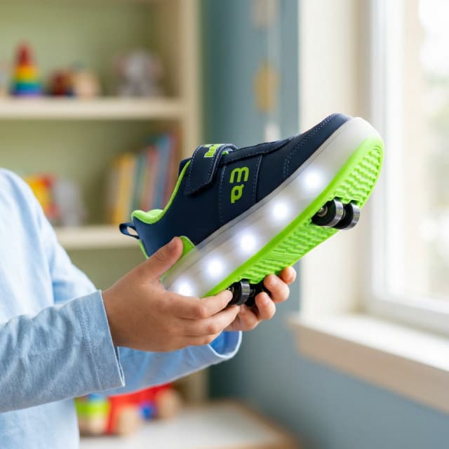 Tênis Led + Rodinha Cadarço Infantil Feminino Masculino
