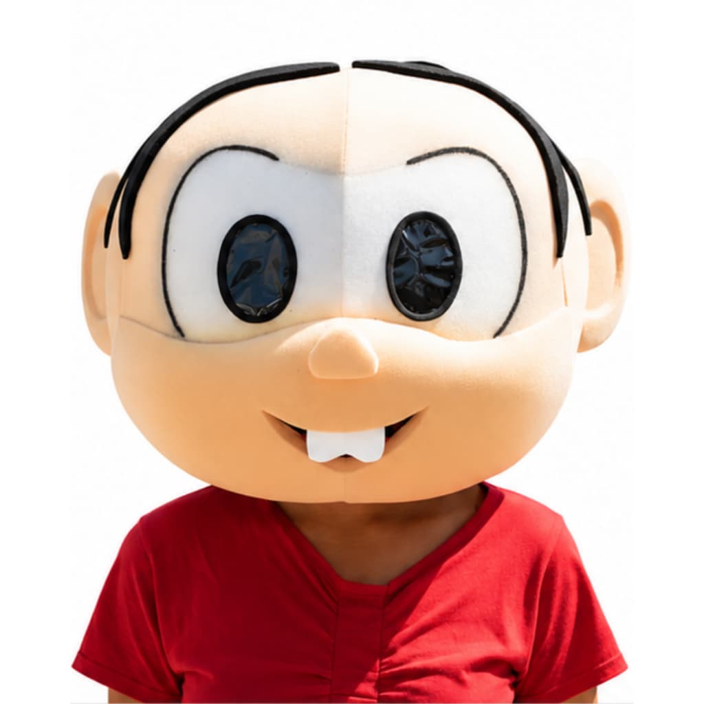 Máscara Turma da Mônica em Espuma Premium Cabeçao Fantasia Infantil Personagem para Festa Evento Cosplay