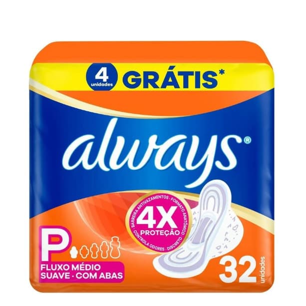 Absorvente Always Super Proteção Cobertura Suave - 32 Unidades