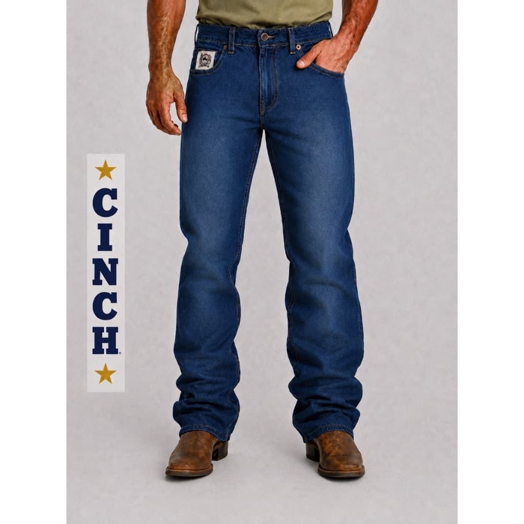 Calça Country Masculina Ccinch 100% Algodão Jeans Resistente para Bota Cowboy Rodeio Edição Especial Barretos