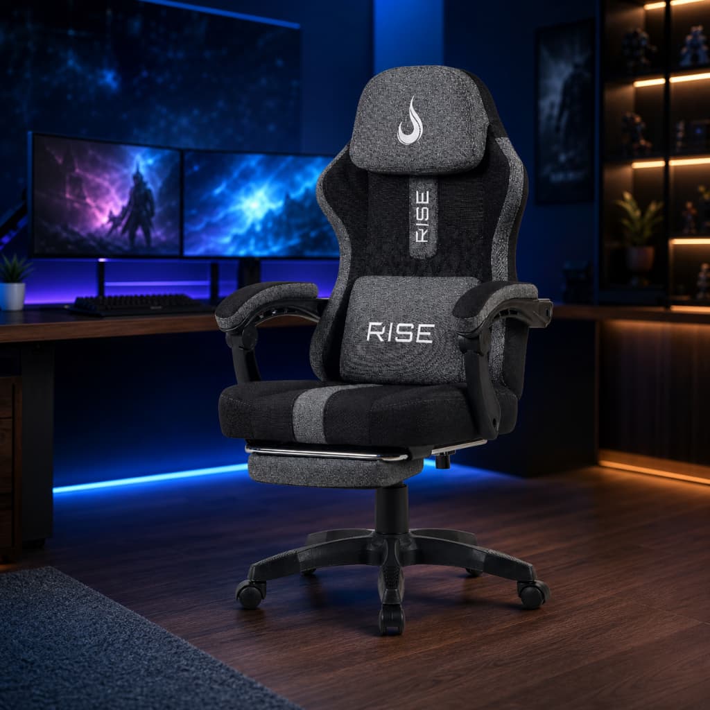 Cadeira Gamer Rise Mode Z11 Em Tecido e Apoio para Pés