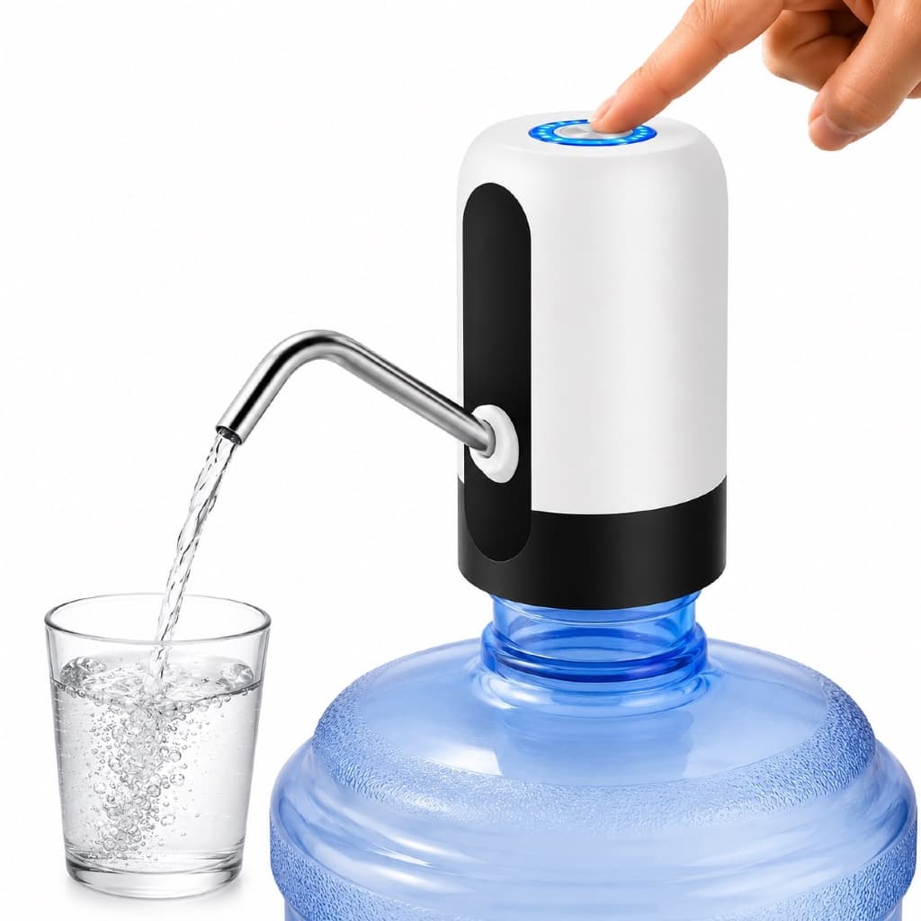 Bomba Eletrica Recarregavel Galão Agua 20L Dispenser USB Portatil Automatica Bebedouro Garrafao