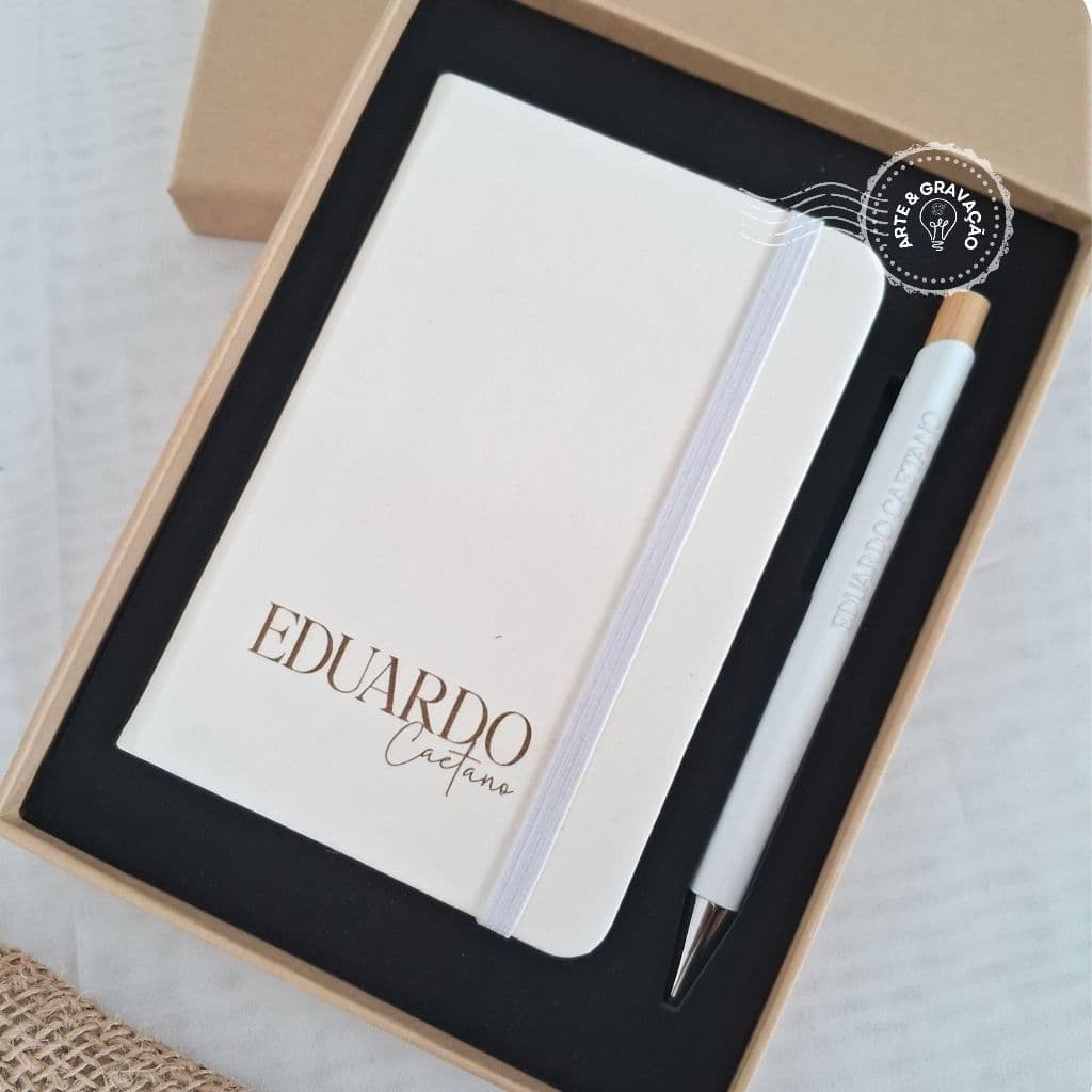 Conjunto Corporativo Moleskine + Caneta Personalizada