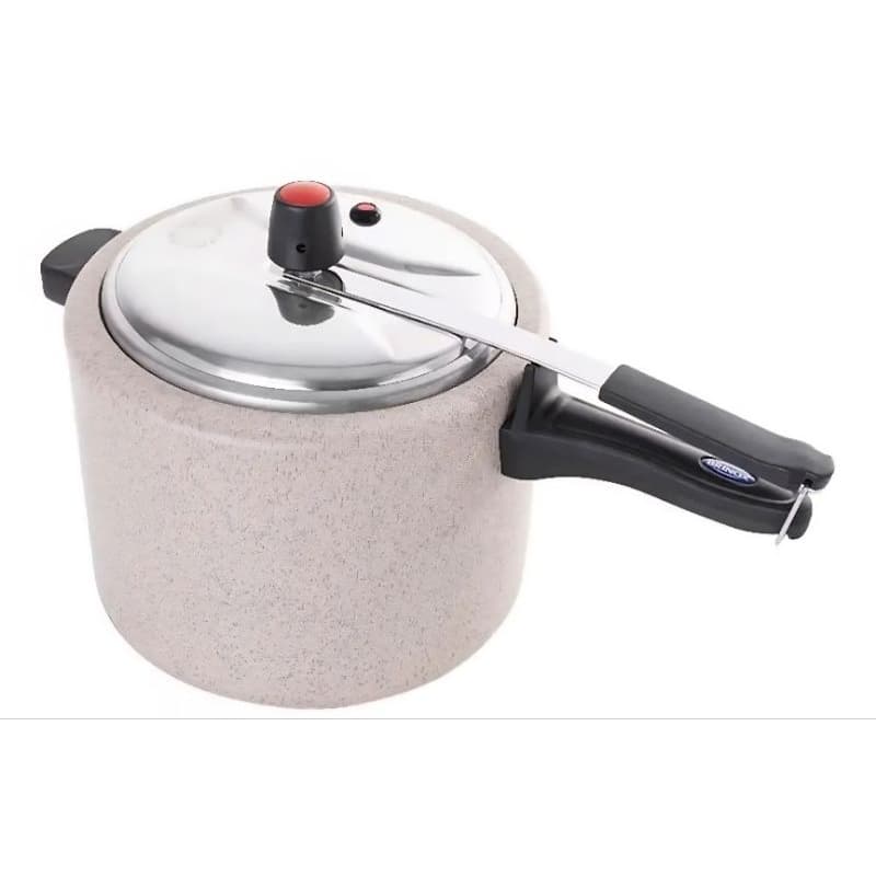 Panela de pressão de 4.5 antiaderente- Panela bonita cor creme- Panela de 4.5