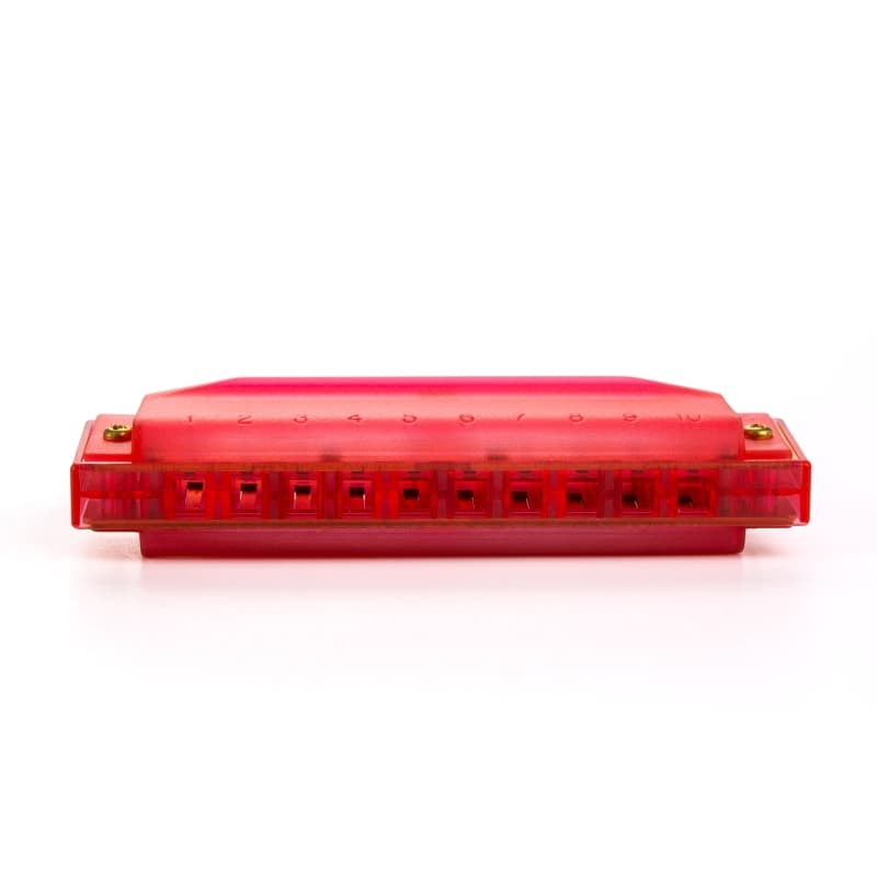 Gaita Harmónica Translucent Harp C (Dó) Vermelha Diatônica Gaita de Boca Profissional Gaita Hohner