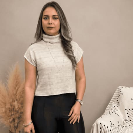 Blusa Feminina Gola Alta Boba Manga Longa Tricot Elegante Básico Inverno Frio Casual
