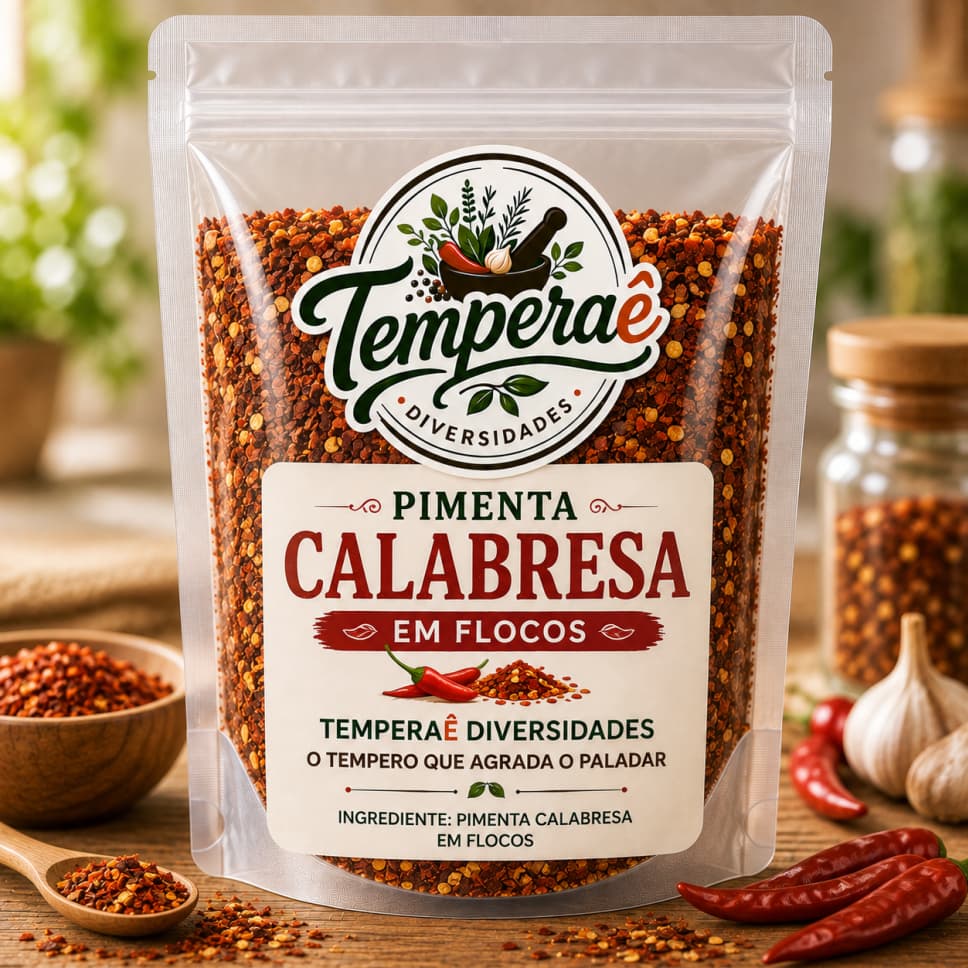 Pimenta Calabresa 1 KG Em Flocos Temperos Naturais Especiarias Para Comida Sem Conservantes