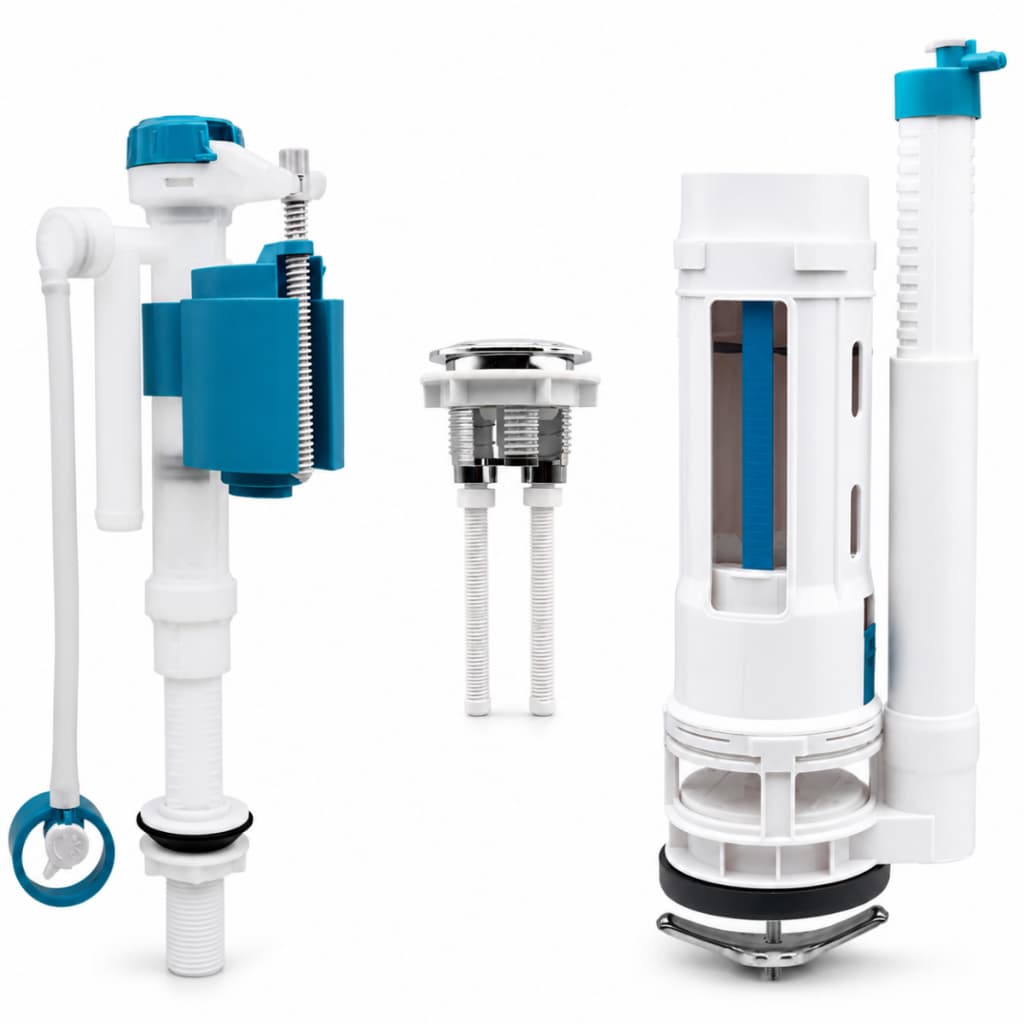 Kit Reparo Caixa Acoplada Monobloco Completo Mecanismo Descarga Duplo 3/6L Vaso Sanitário
