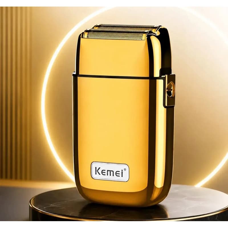 Barbeador Elétrico Kemei TX1 com Lâmina de Titânio Hipoalergênica