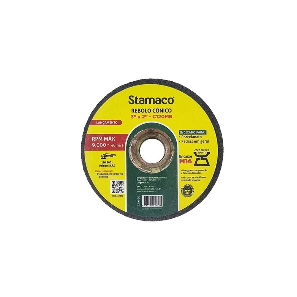Rebolo Cônico STAMACO 3 x 2 C120MB