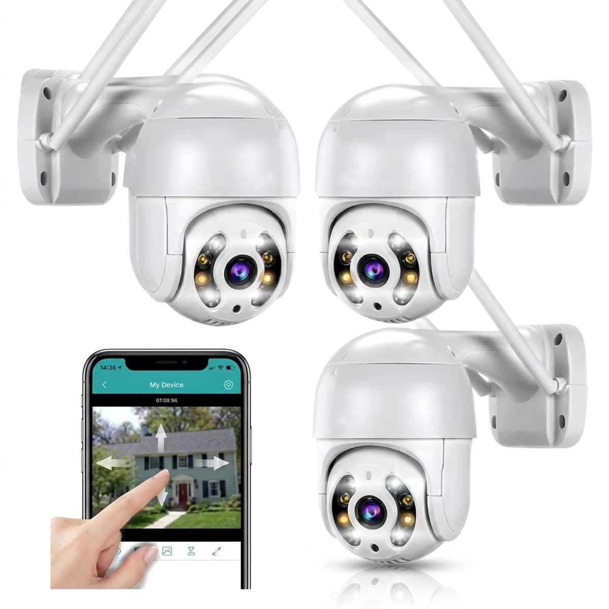 Câmera de Segurança 1 Kit C 03 Cameras IP