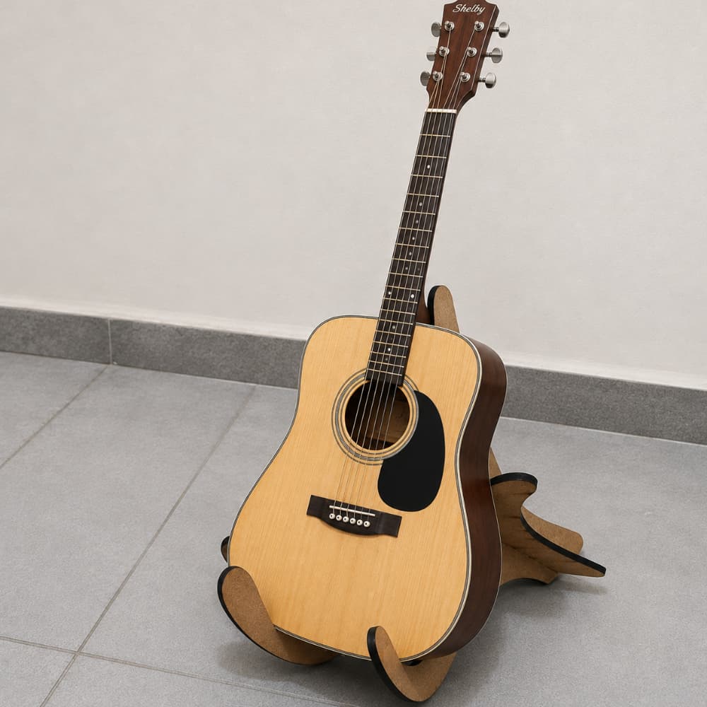 Suporte De Chão Para  Violão Ukulele  Cavaquinho Decorativo Quarto  Enfeite