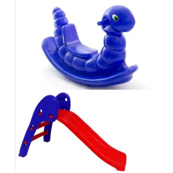 Kit Infantil Escorregador Baby + Gangorra Nhoca – Diversão para Crianças