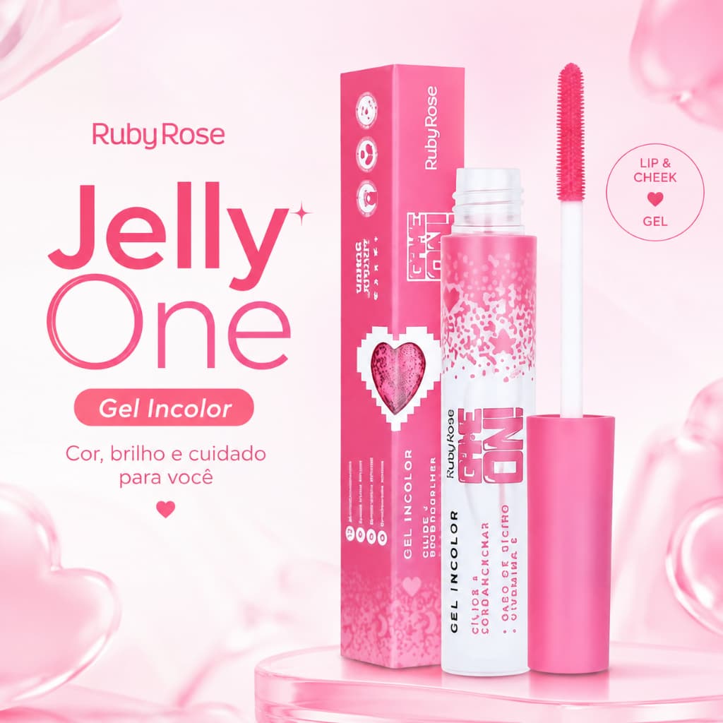 Gel para Cílios Incolor Ruby Rose Game On! 3,8ml