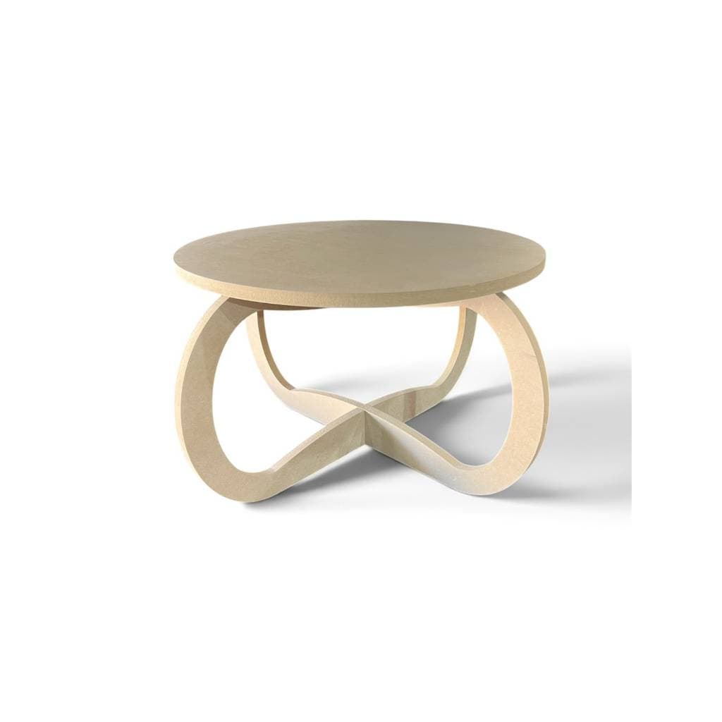 Mesa De Centro Redonda Madeira MDF CRU  Mesa Para Sala Mesa Decorativa