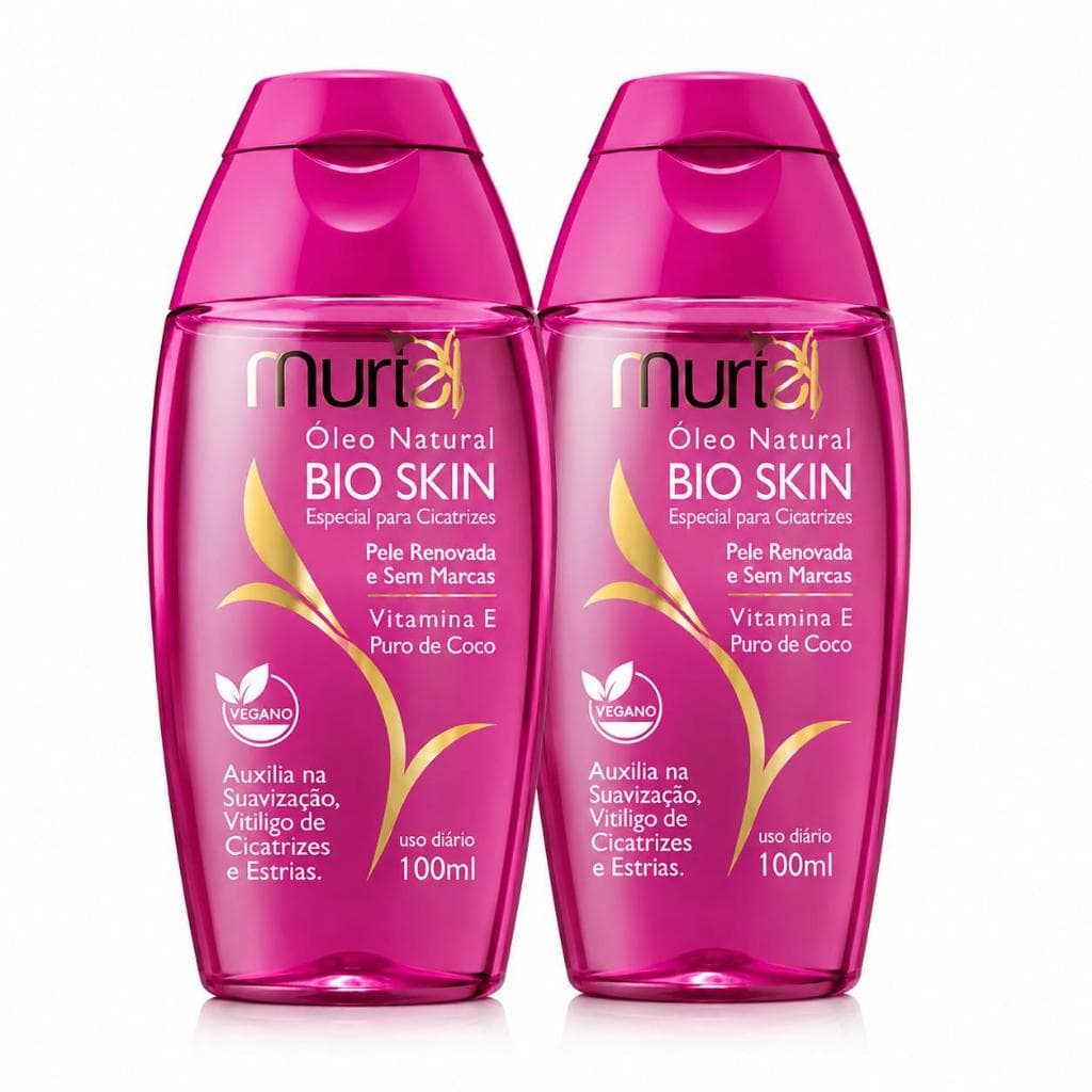 Kit 2 Óleos Naturais Muriel, Hidratação Profunda, Pele Macia e Renovada, Cuidado Diário, 2x100ml