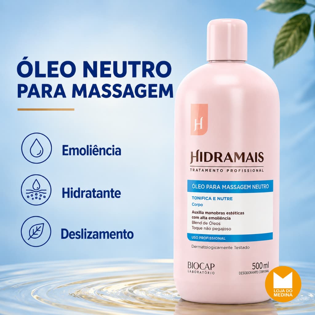 ÓLEO NEUTRO PARA MASSAGEM 500ML - HIDRAMAIS