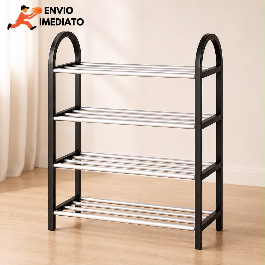 Sapateira 4 Andares Organizadora de Sapatos Livros BrinquedosMultiuso Desmontável Estante Compacta para Quarto Closet