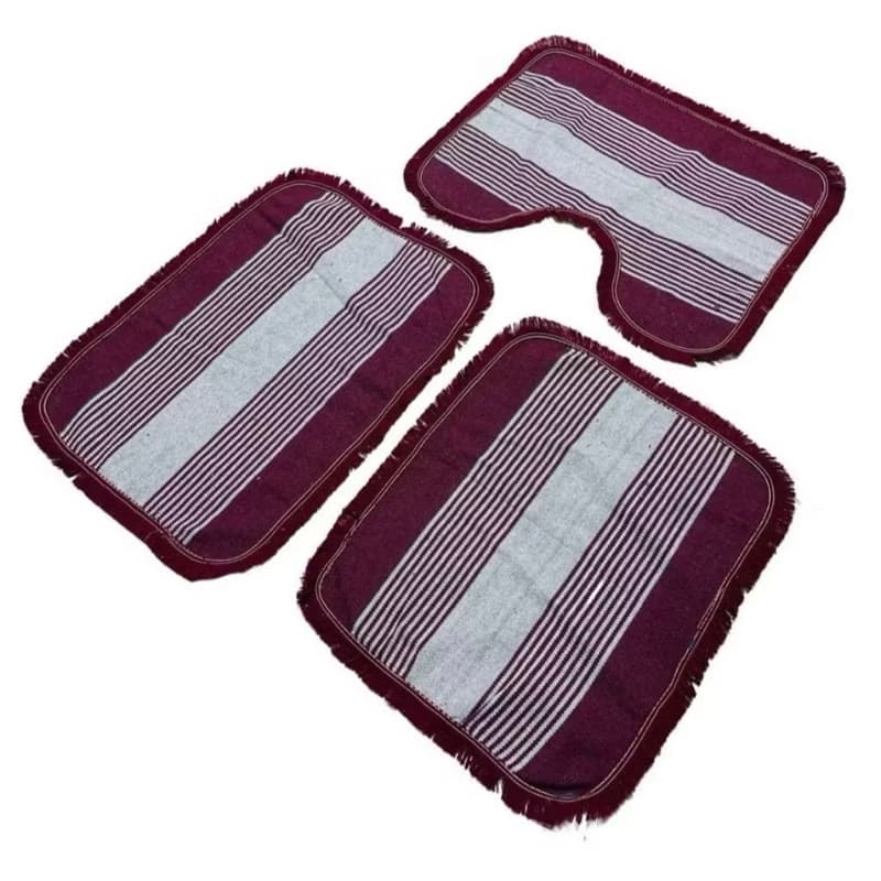 Jogo Para Banheiro 3 Peças Kit Tapetes Luxo Premium