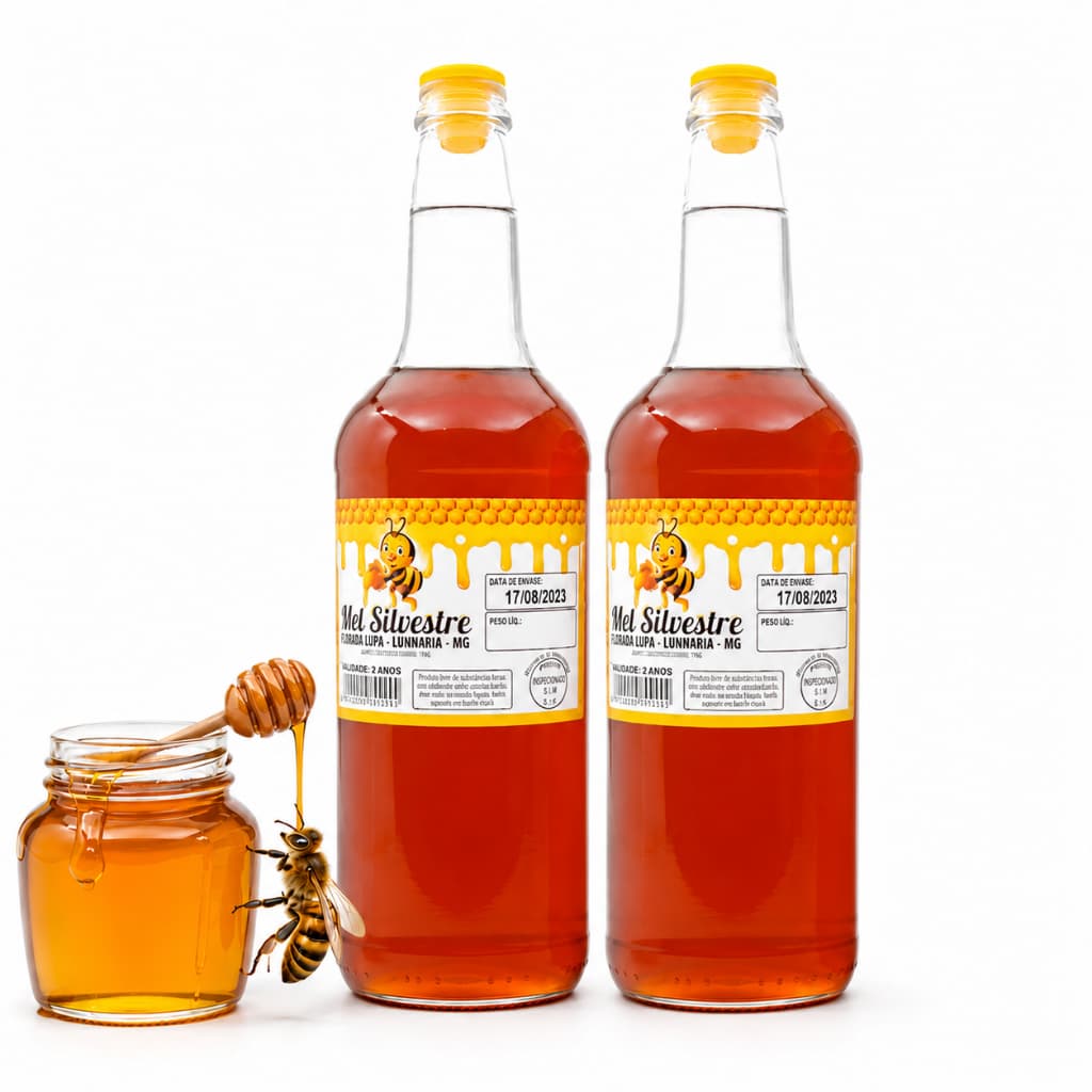 Promoção Relampago Mel Abelha Silvestre Garrafa Plástico 1,3kg Envio Imediato