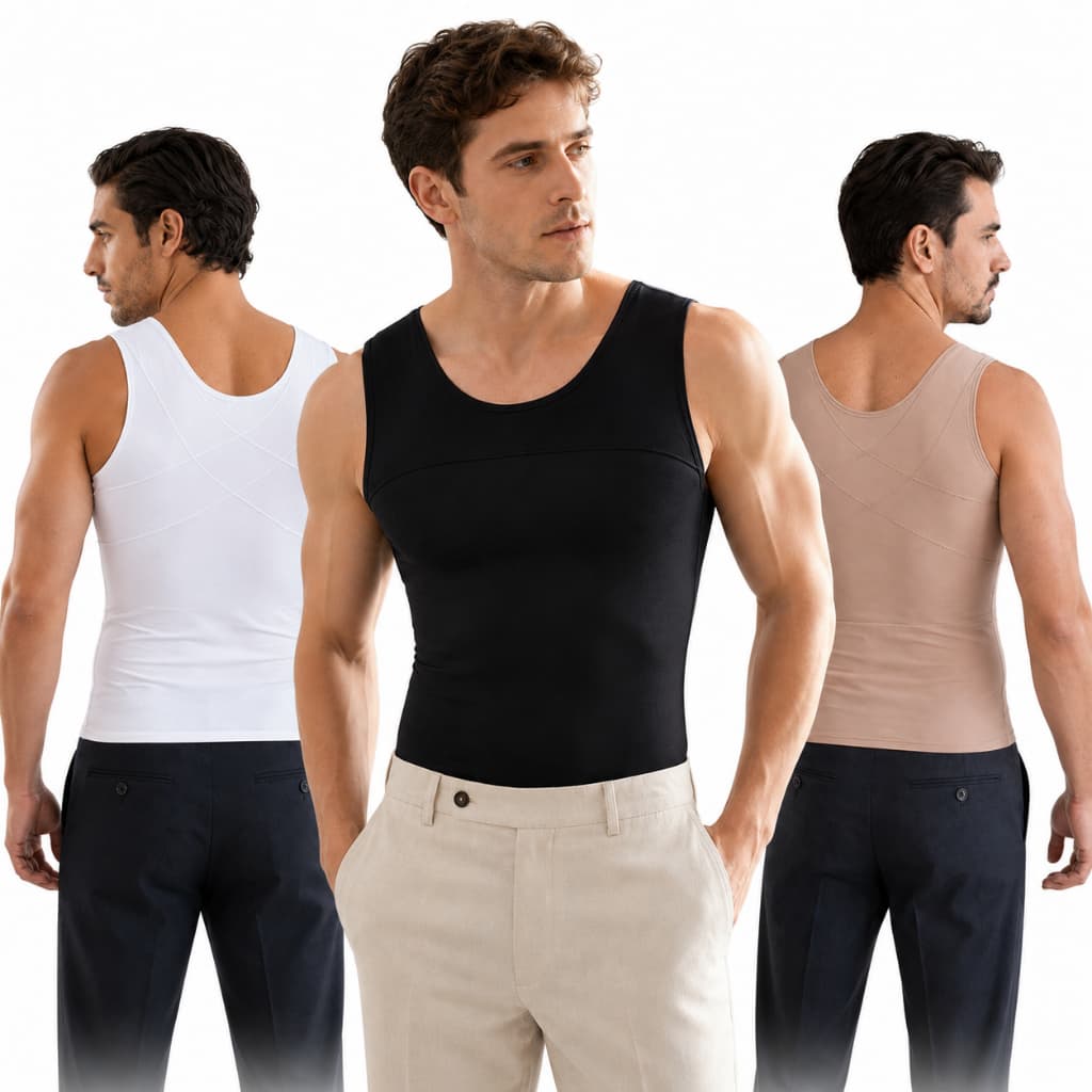 Cinta Modeladora e Postural Slim Alta Compressão Postura Modeladora Masculina Fitness