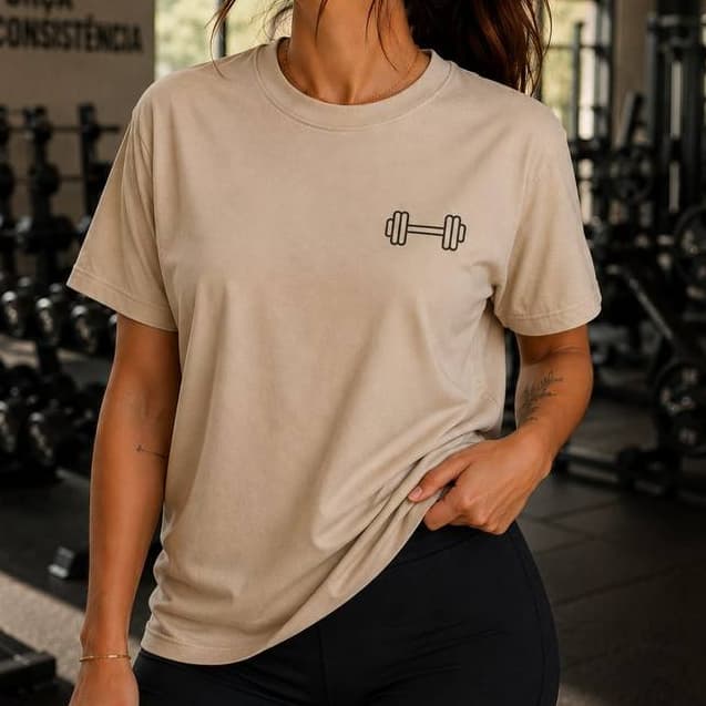 Camisetão T-shirt Basic Unissex 100% Algodão 30.1 Treino Academia Fitness Musculação Blusa tendência
