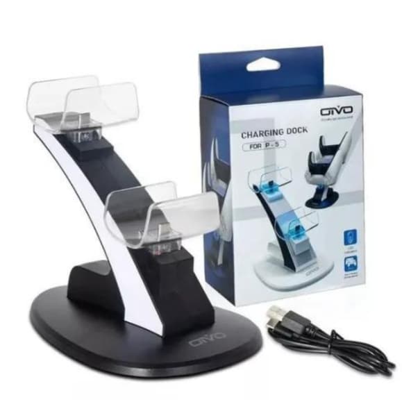 BASE CARREGADOR PARA CONTROLE PS5 OTVO DOCK PARA 2 CONTROLES P5234