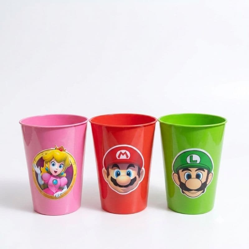 Kit Copos turma do Mari0 para Festa Escola Lembrancinha Aniversário infantil Decoração ,,,,NAO COLOCAMOS NOMES e idade