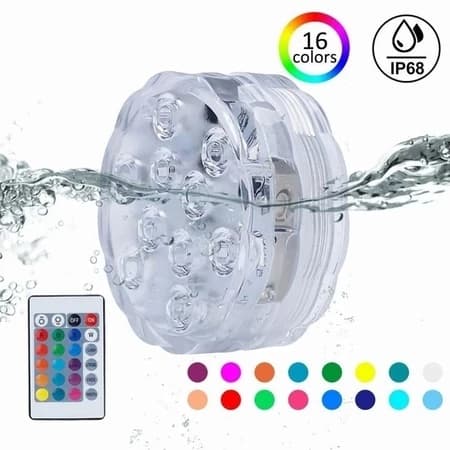 Piscina Colorida Controle Remoto Pilha Ventosa Para Piscina  Jardim  Festa