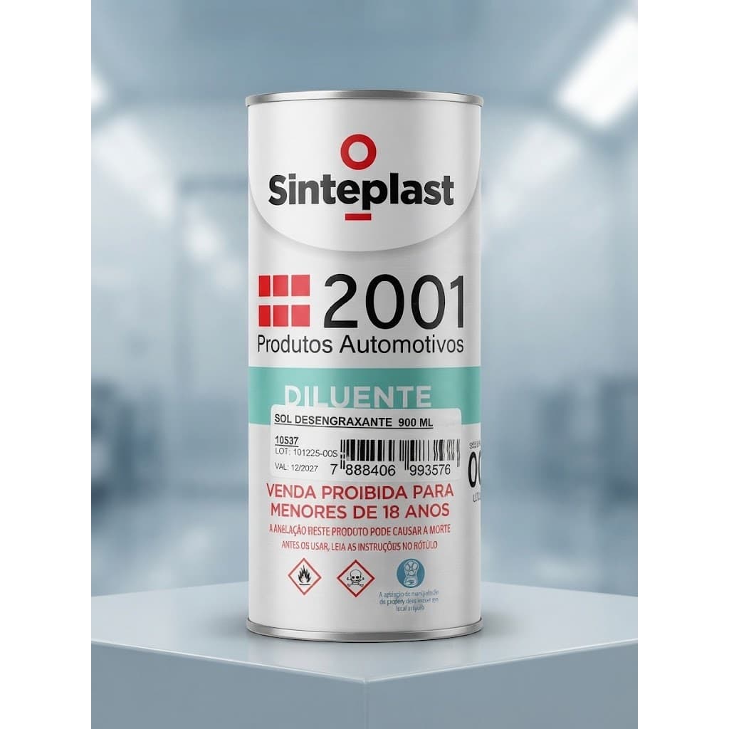 Sinteplast 2001 Produtos Automotivos - Diluente Sol Desengraxante 50ml/100ml/200ml/900ml