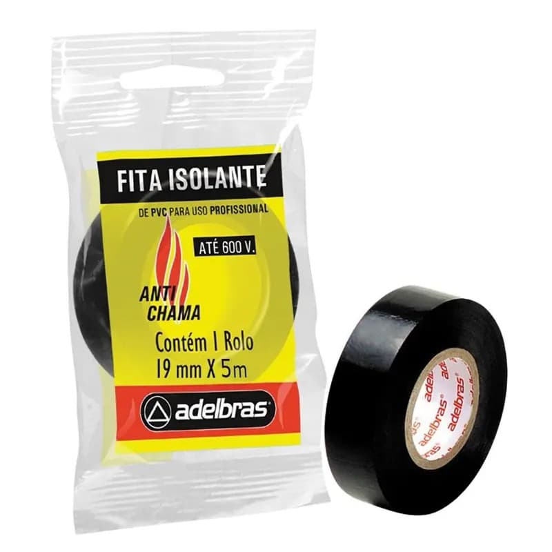 Fita Isolante Adelbras 19mm x 5m - Alta Qualidade e Resistência
