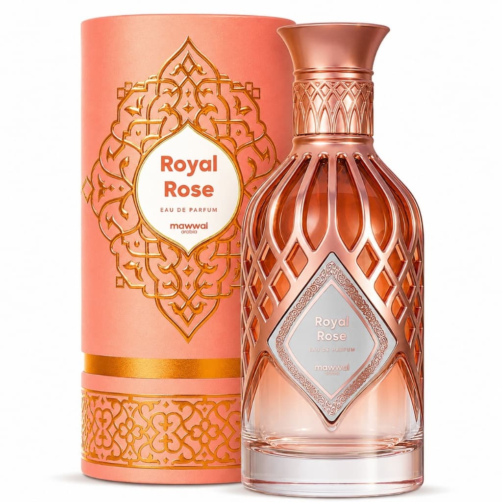 Mawwal Royal Rose Perfume Árabe 100ml | Eau de Parfum Importado Original | Fragrância Feminina e Masculina Unissex