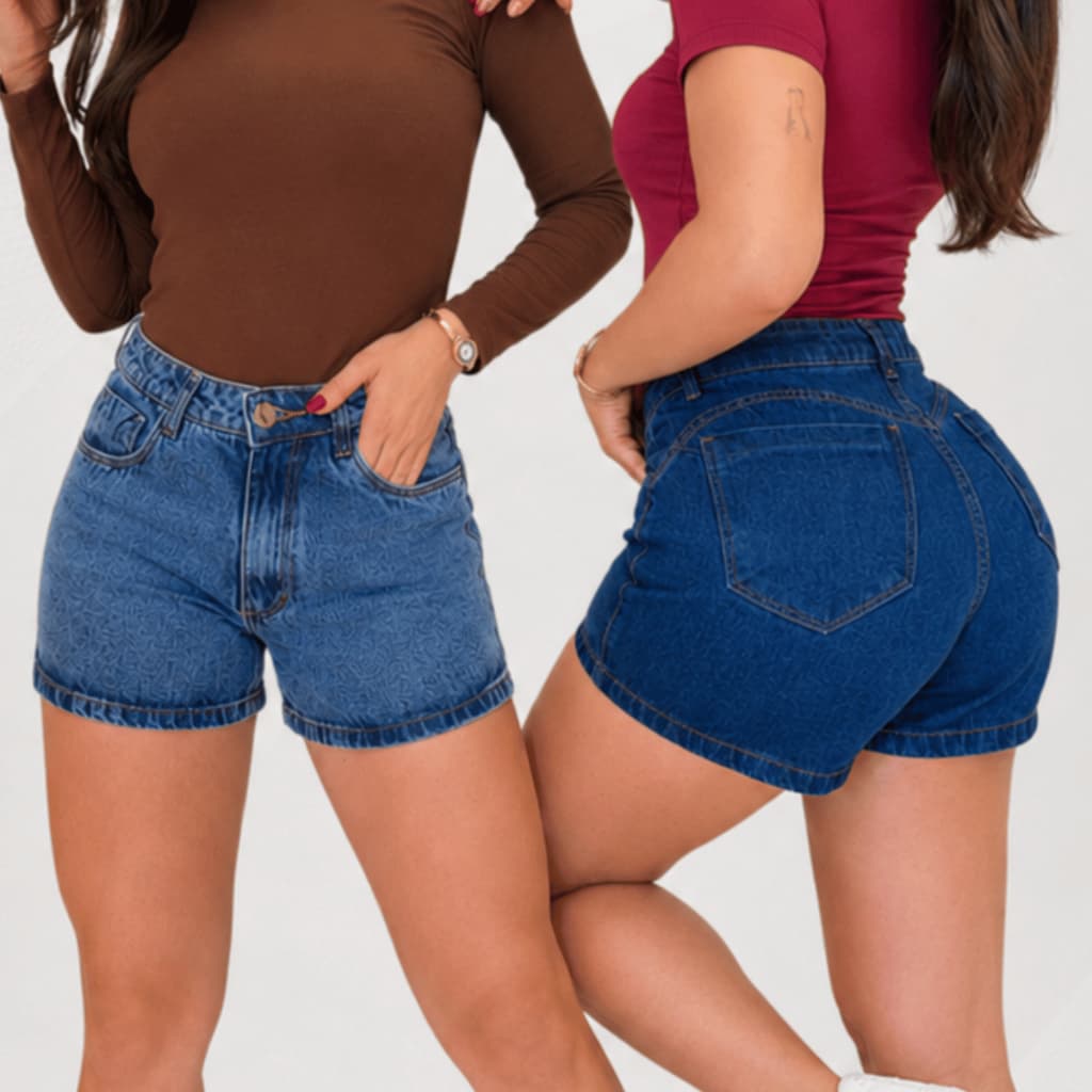 Short Feminino Jeans Bermuda Feminina Confortavel Roupa Estilosa Premium