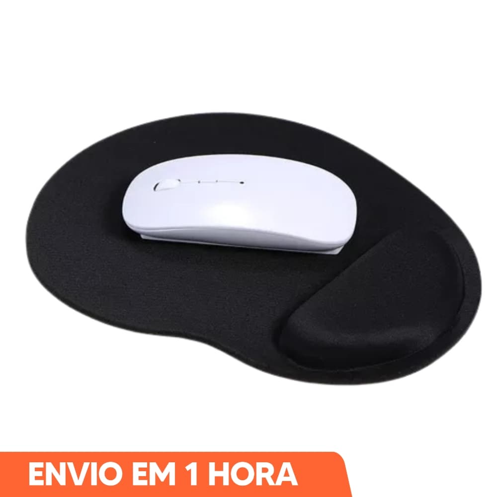 Mouse Pad Ergonômico Com Apoio de Punho Preto - MB Tech