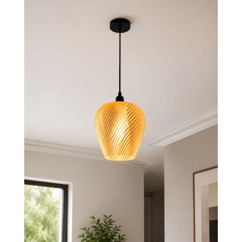 Pendente Luminária Lustre de Teto Aurora Espiral Design Moderno Decorativo para lâmpadas LED