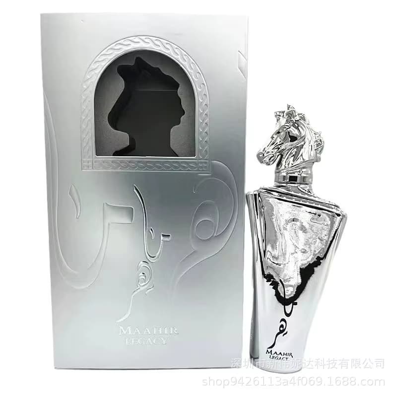 Perfume Árabe Maahir Prata/Preto/Ouro Edition By EDP 100ml Recomedação da Família Real Dubai