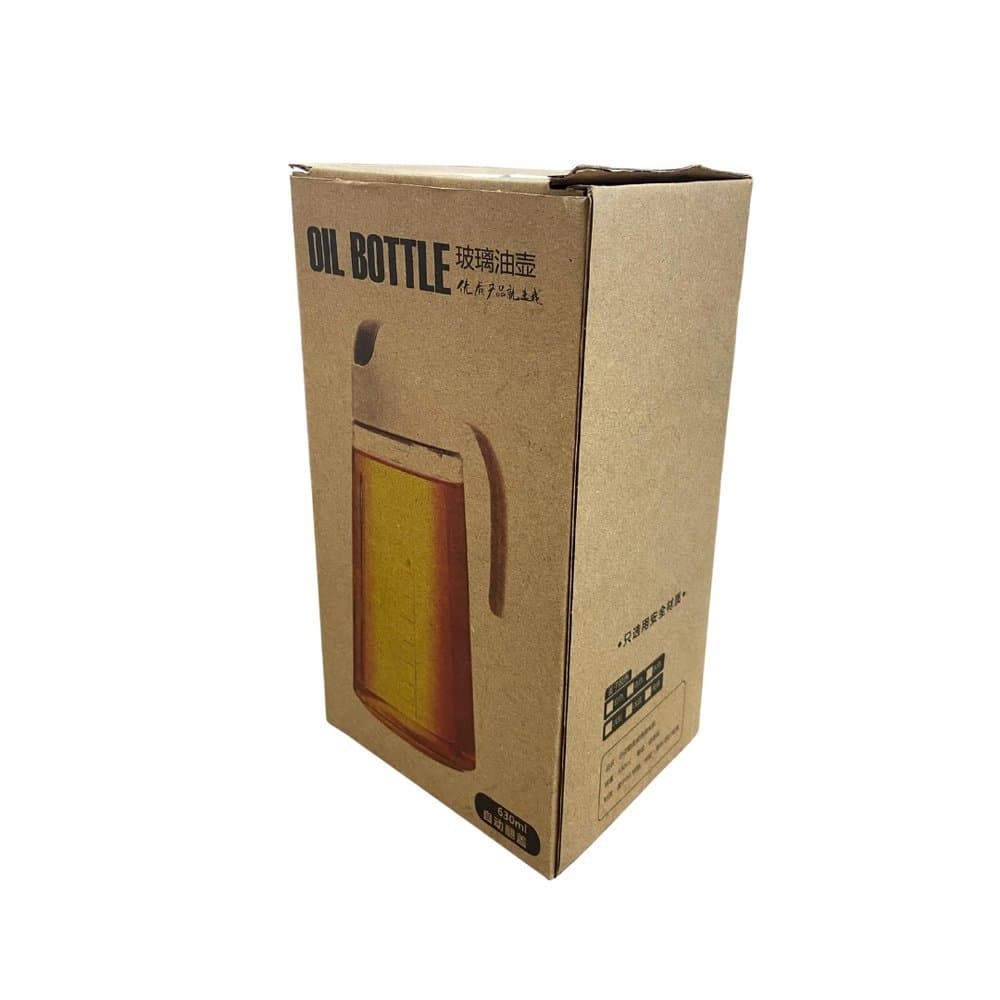Dispenser de Azeite e Óleo 630ml – Garrafa de Vidro com Bico Dosador e Tampa