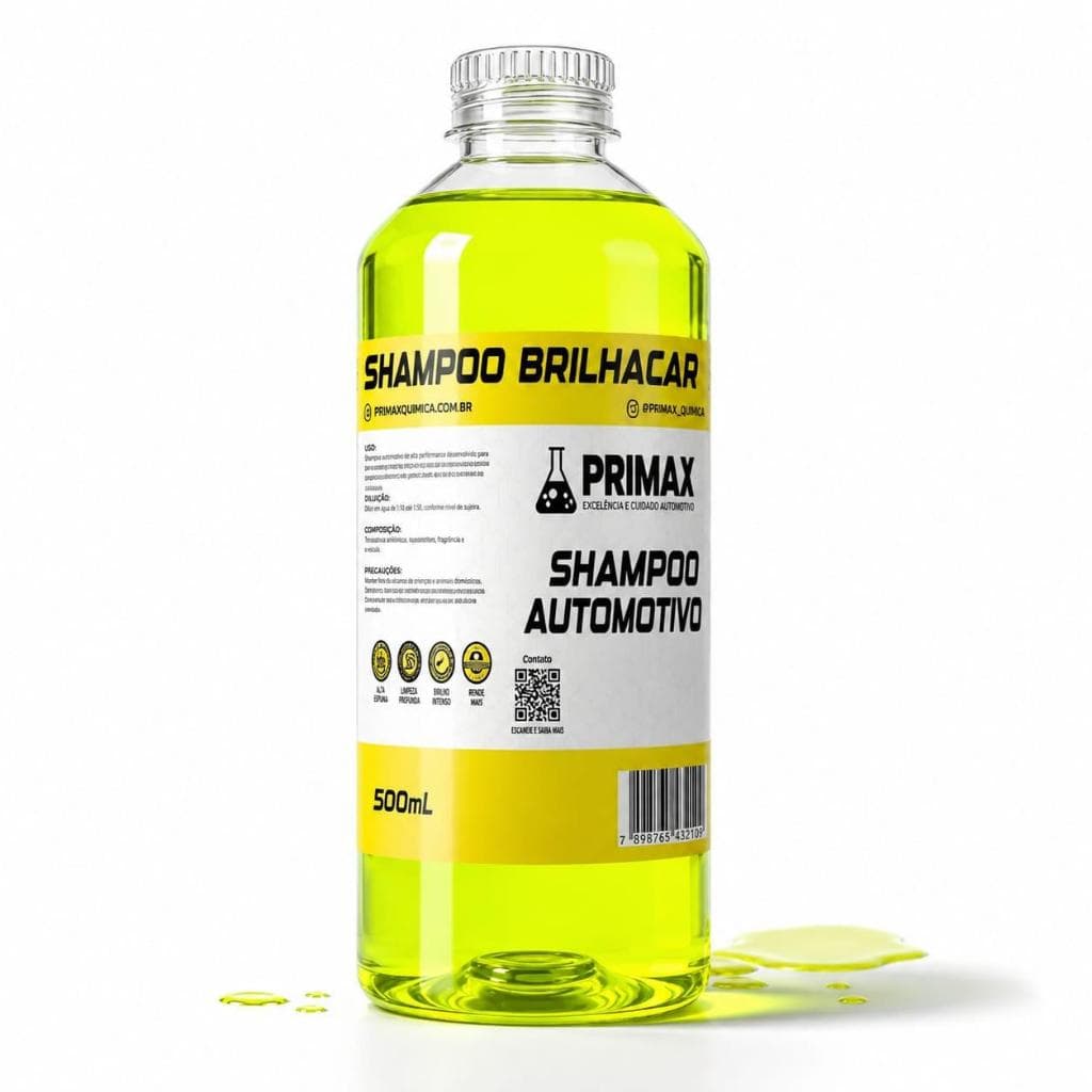 Shampoo Automotivo 500ml Limpeza Carro Moto Caminhão Removedor de Sujeira Lavagem Automotiva
