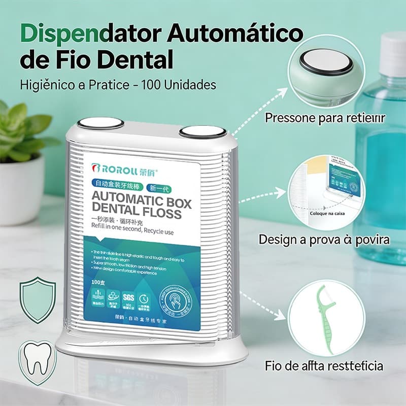 100pcs Mint Dental Floss / Automatic Dental Floss / Ultra Thin Arch Shape for Kids and Adults