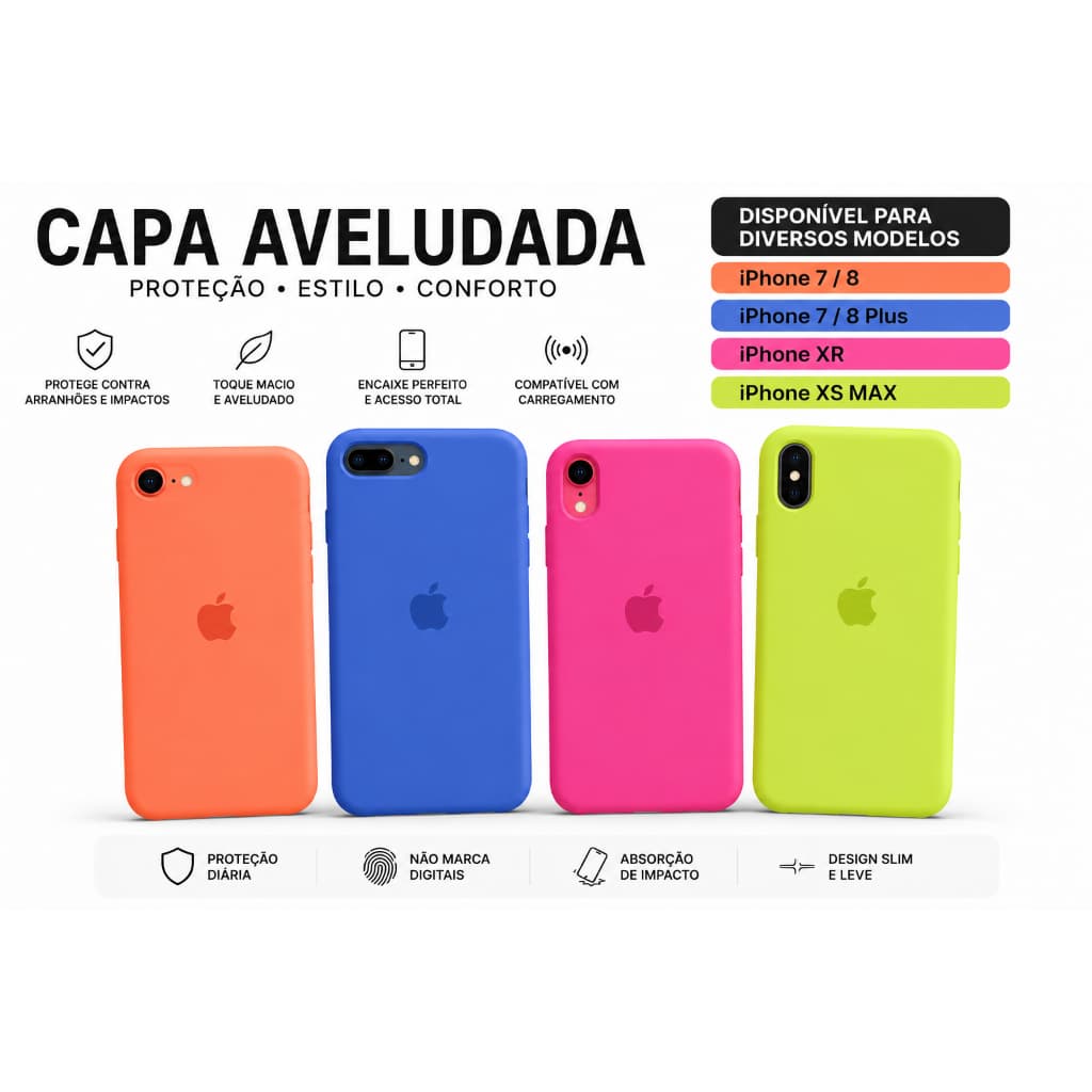 Capinha Capa Case Proteção Para iPhone 7 8 /  iPhone 7 8 plus / iPhone XR / iPhone XS MAX