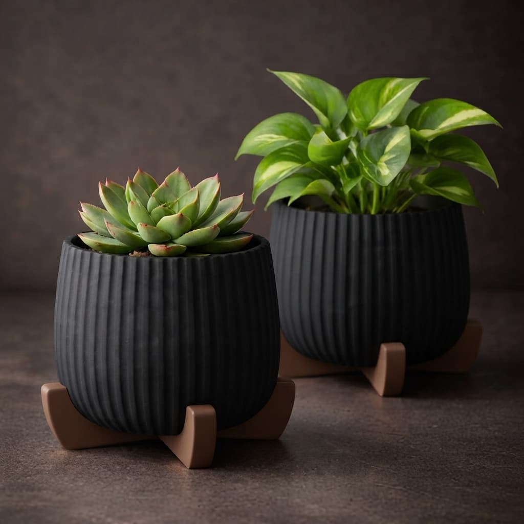 Vaso Cachepot Decorativo Pequeno com Suporte para Suculentas Plantas e Decoração de Mesa Moderna Vasos Para a Sala a