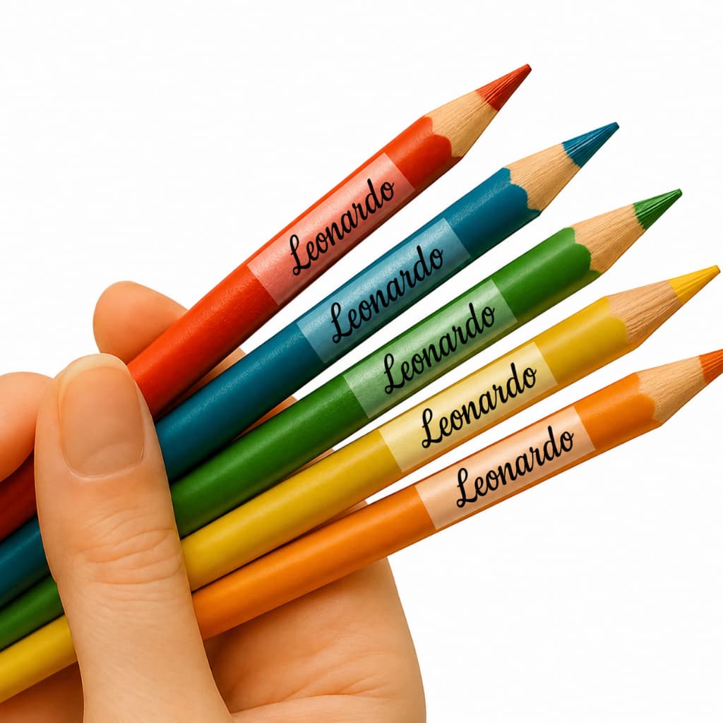 Kit 150 Etiqueta Escolar Personalizada para Lápis e Cadernos – Á Prova d'água