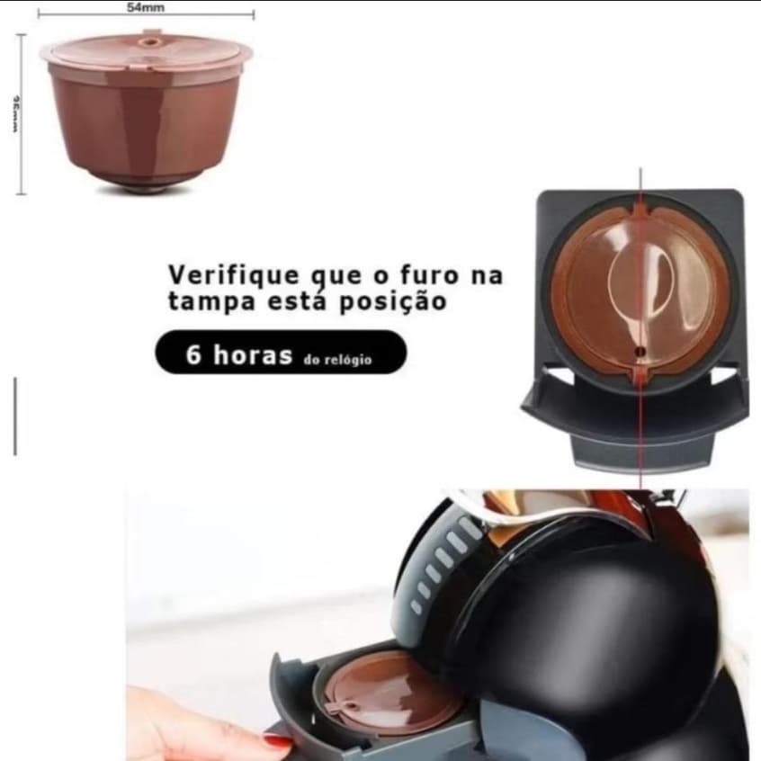 10 Cápsulas Reutilizável Compatível com Maquina Dolce Gusto