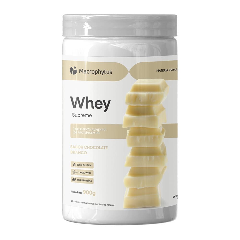 Whey Protein Supreme 900g Sabor Chocolate Branco