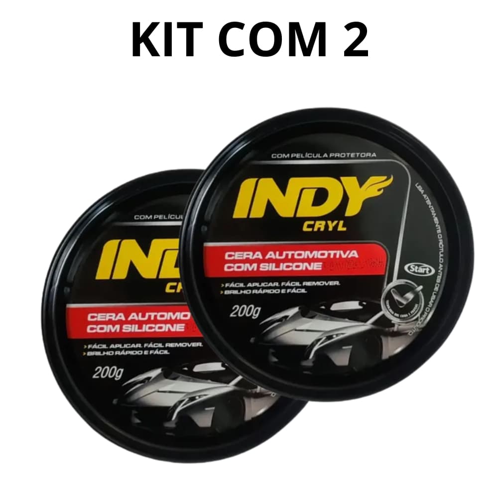 INDY CERA  CERA AUTOMOTIVA 200GR- 01-unidades-Brilho e Proteção para todos os tipos de pintura.