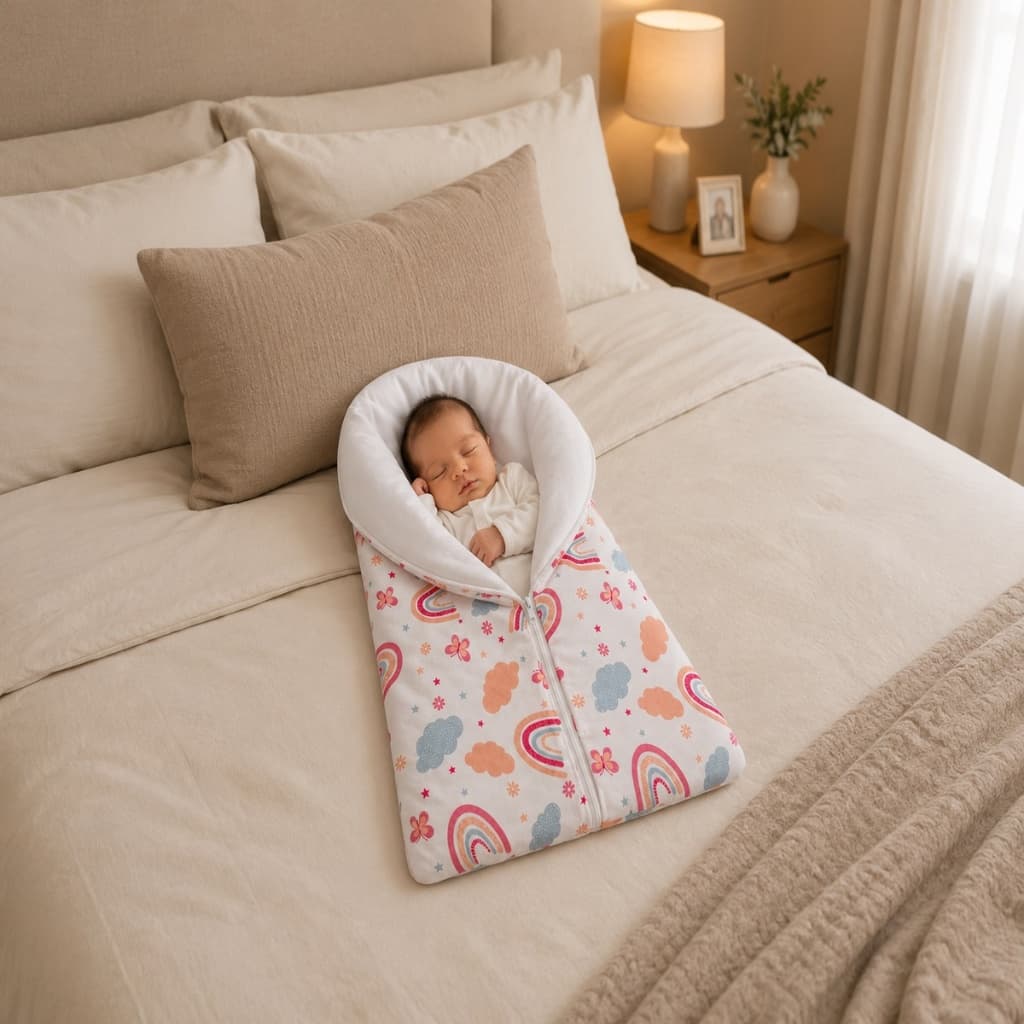 Saco De Dormir Bebê Quentinho com zíper menino e menina tamanho P